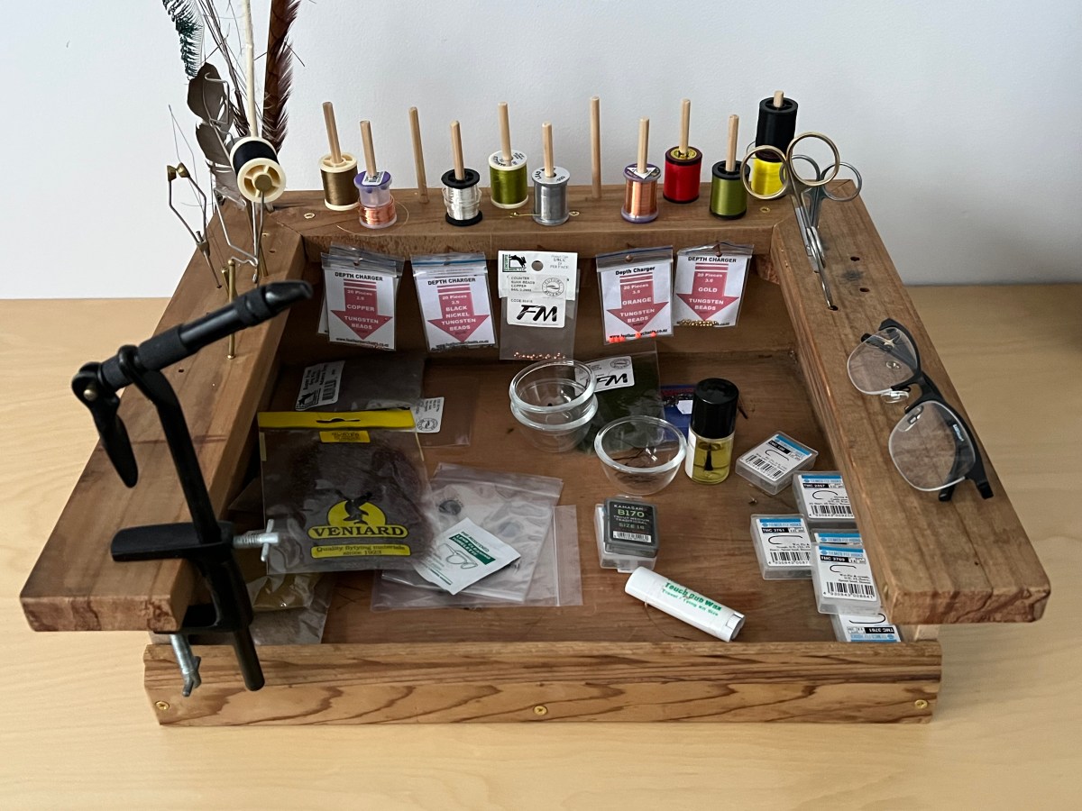 An Upcycled, DIY Fly Tying Station