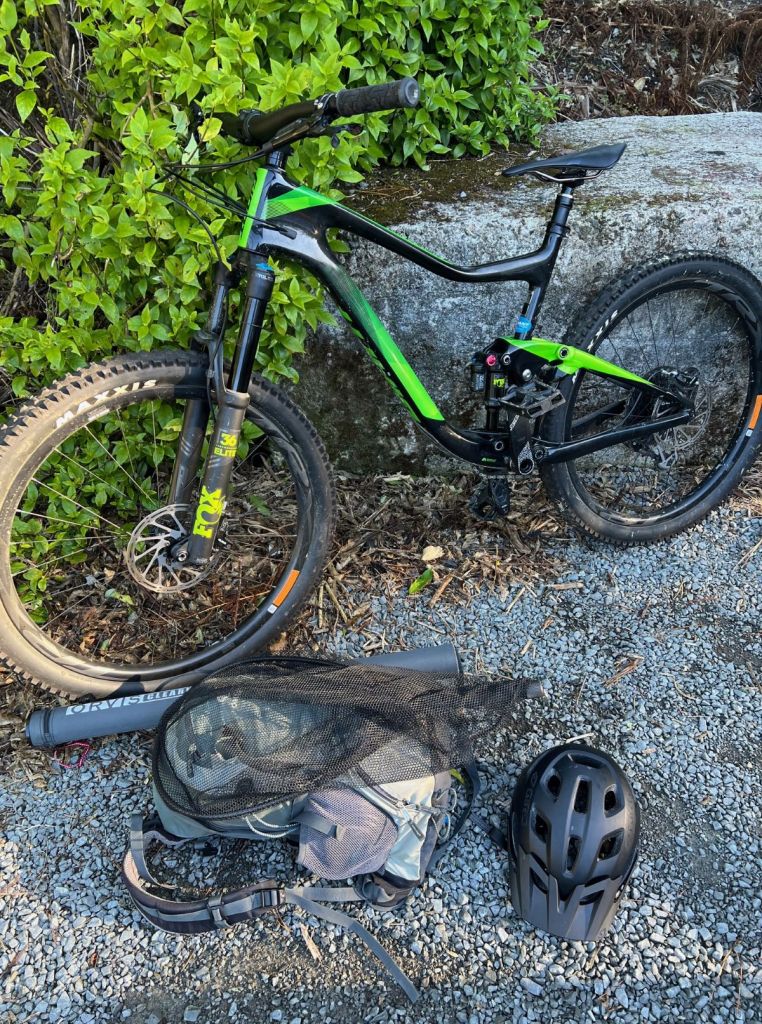 Bike and fishing rod ready for a trip up the Pakuratahi River